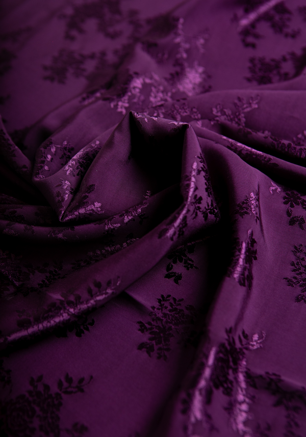 Poésie Viscose Jacquard - by 10 cm - several colors