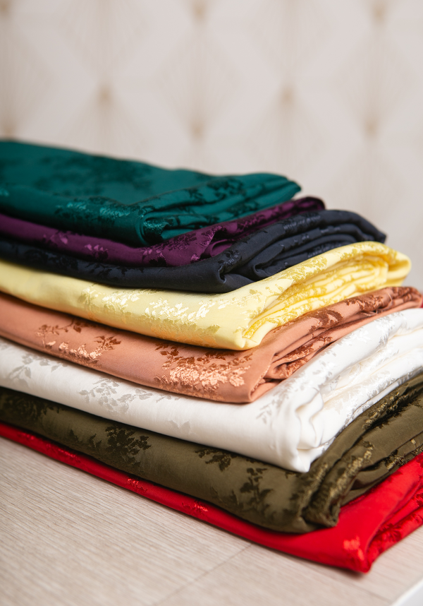 Poésie Viscose Jacquard - by 10 cm - several colors