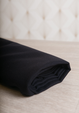 Wool Flannel Fabric – 100% Wool – Caviar