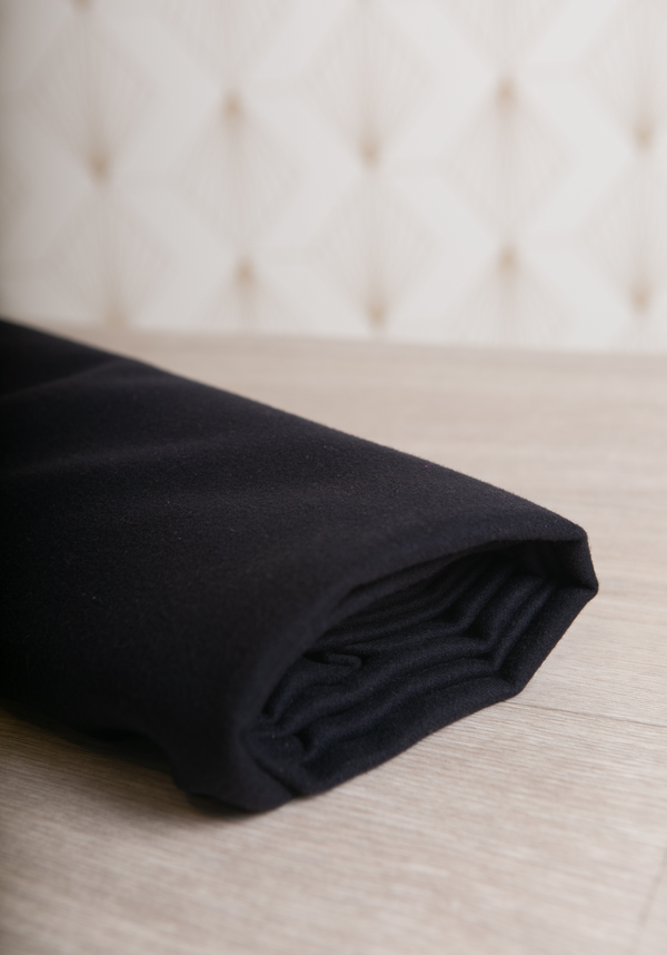 Wool Flannel Fabric – 100% Wool – Caviar