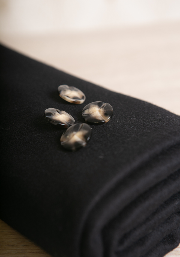 Wool Flannel – 100% Wool – Black