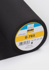 White or black Iron-on Interfacing Vlieseline G785 - By 10 cm