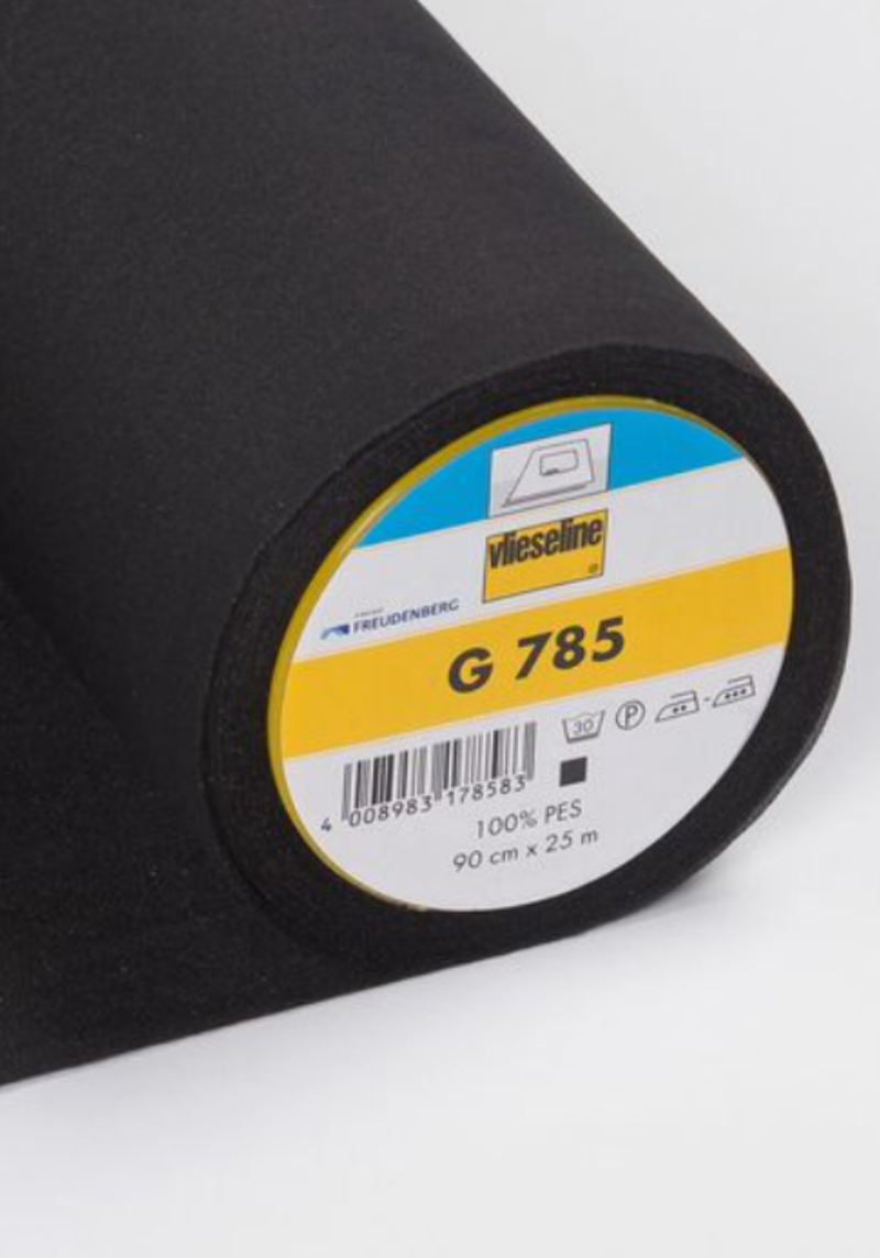 White or black Iron-on Interfacing Vlieseline G785 - By 10 cm