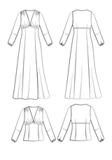 Free PDF supplement: Rosalie long-sleeved dress / PDF (A4, A3, A0, US Letter) - Frames, Layers by Size, Video Projection