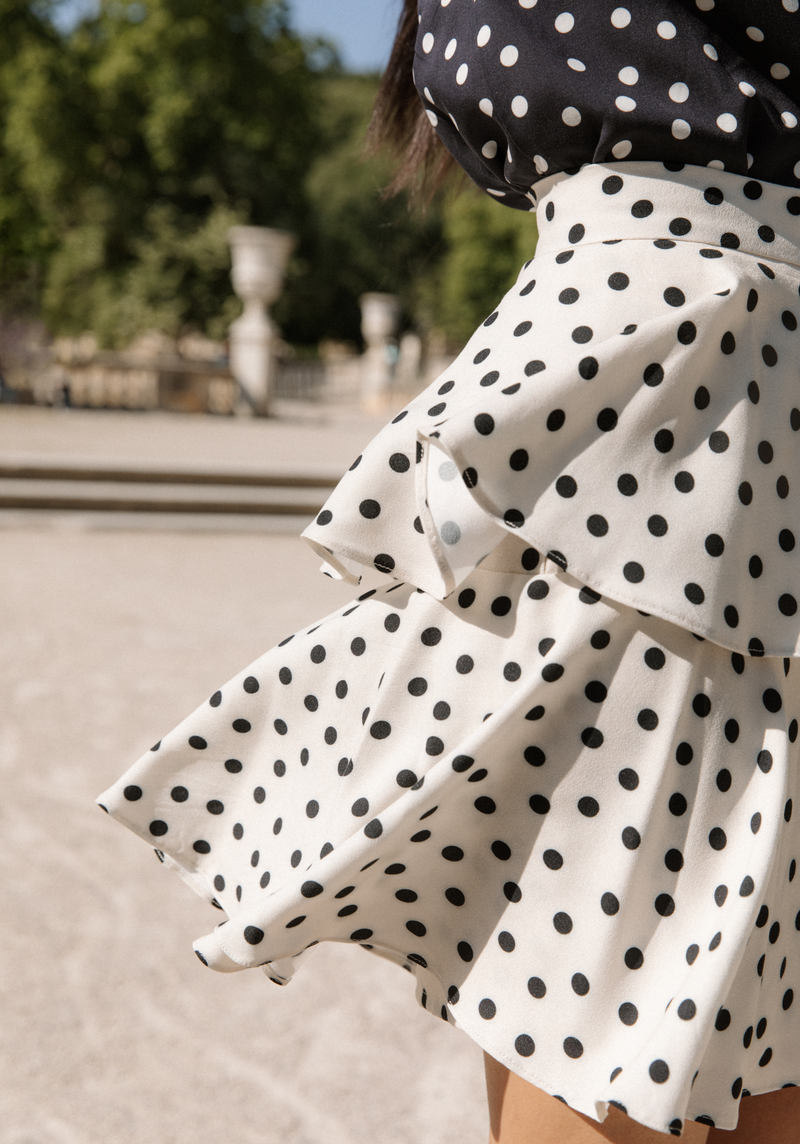 Poplin viscose Lunares - by 10cm