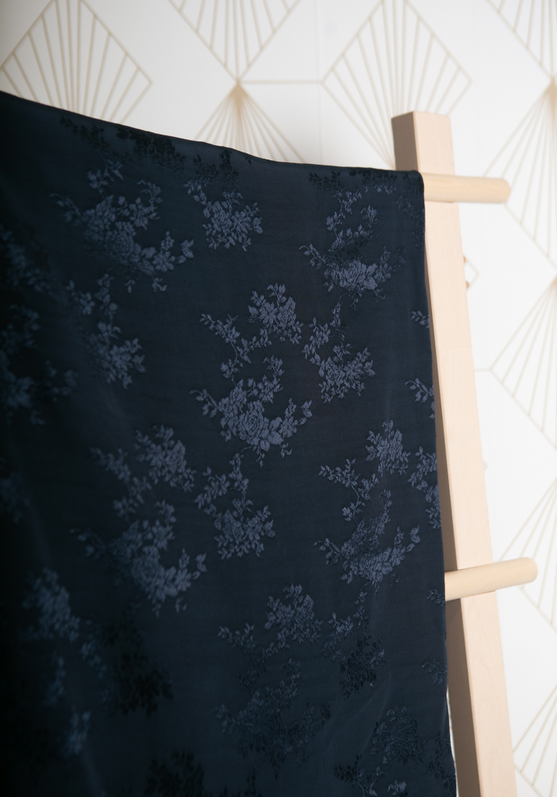 Poésie Viscose Jacquard - by 10 cm - several colors