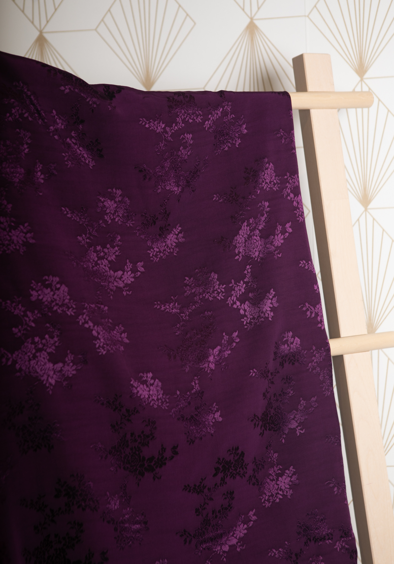 Poésie Viscose Jacquard - by 10 cm - several colors