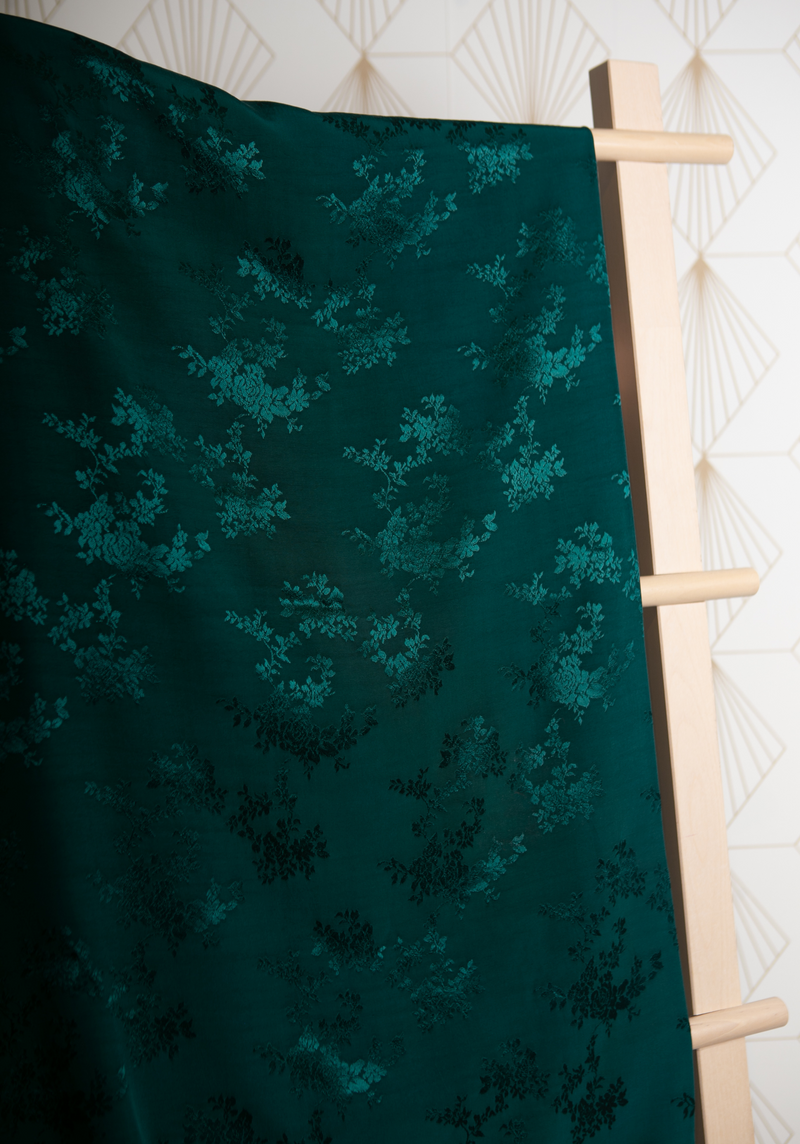 Poésie Viscose Jacquard - by 10 cm - several colors