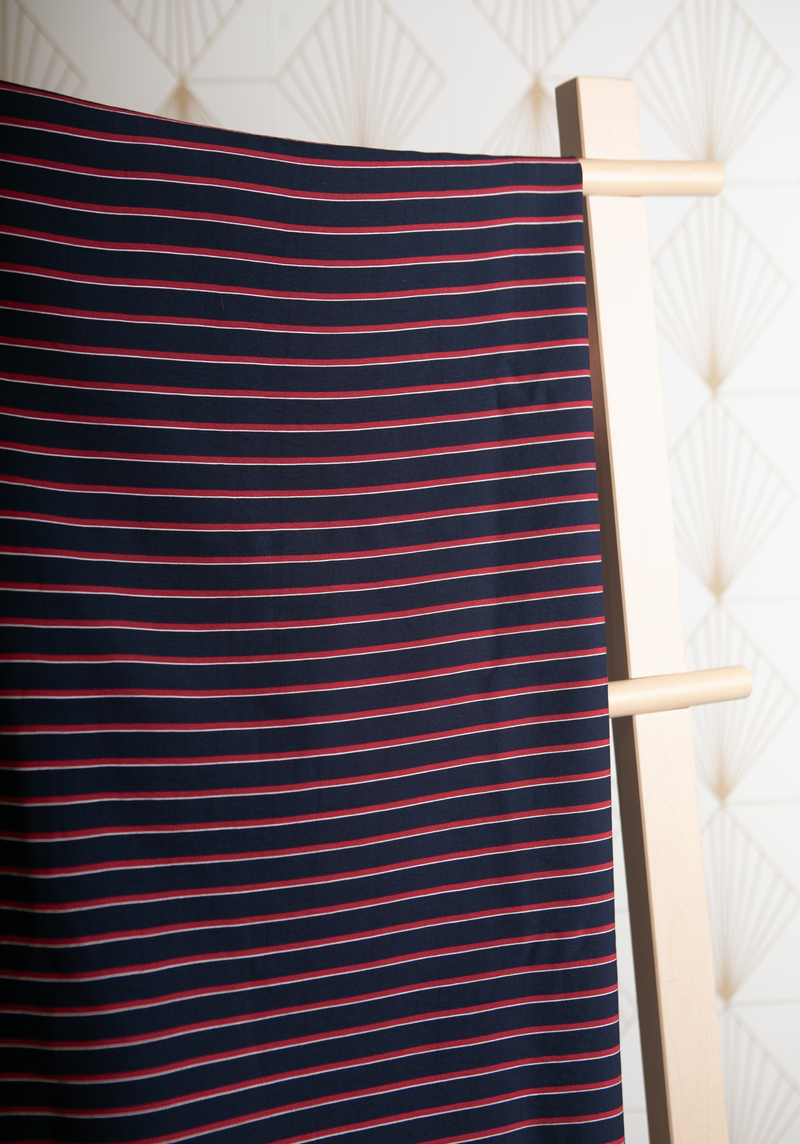 Horizon Beige or ink blue Polyviscose Voile Fabric - by 10 cm