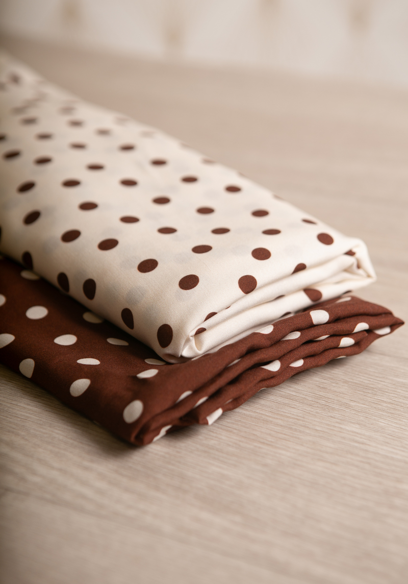 Poplin viscose Lunares - by 10cm