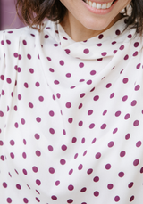 Poplin viscose Lunares - by 10cm