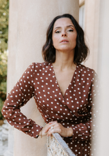 Poplin viscose Lunares - by 10cm