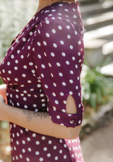 Poplin viscose Lunares - by 10cm