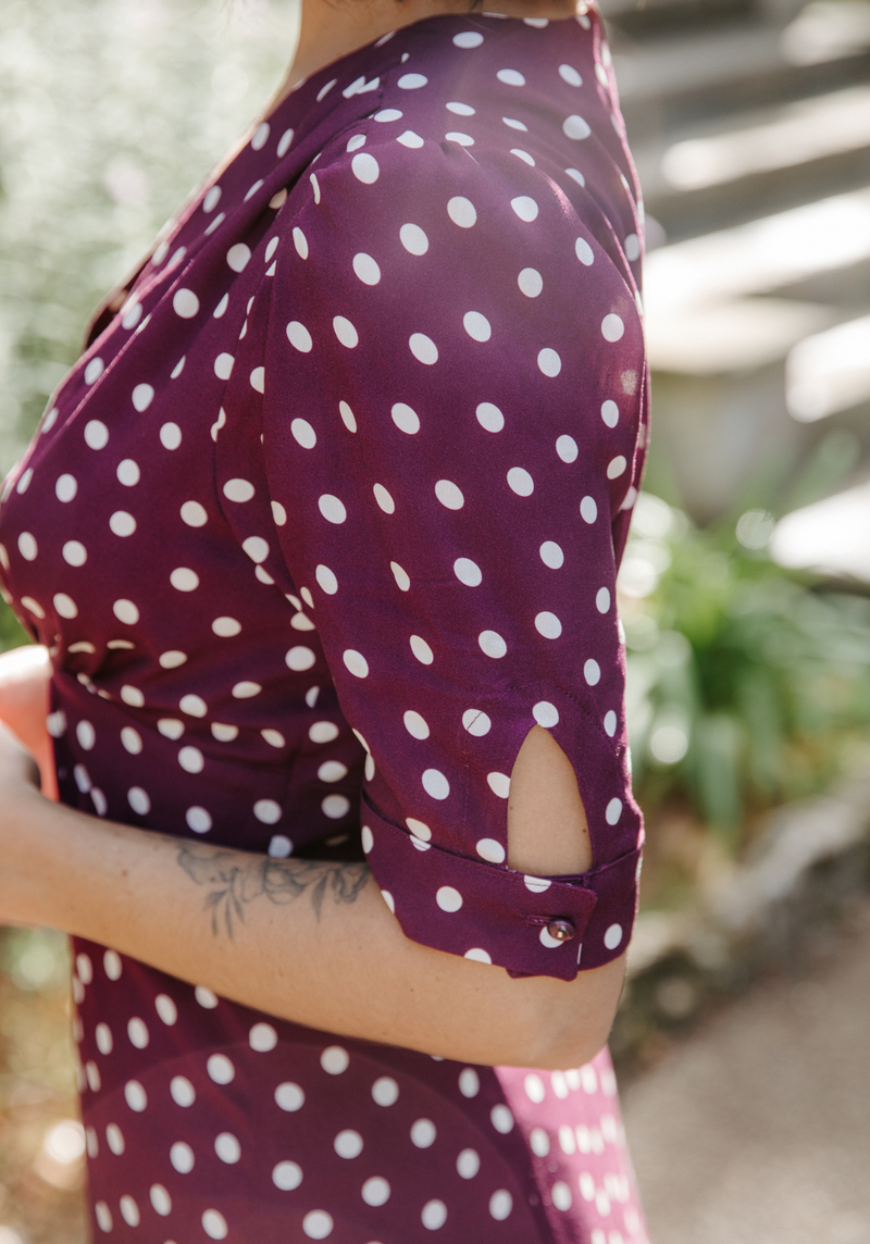 Poplin viscose Lunares - by 10cm