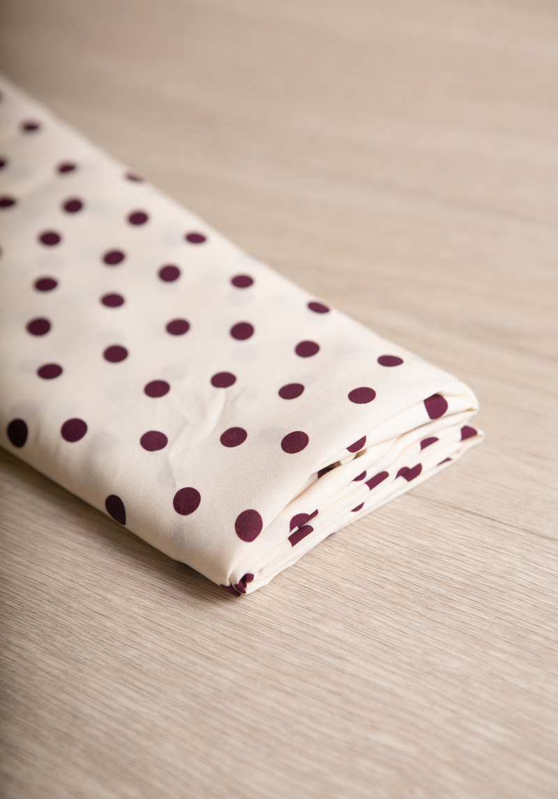 Poplin viscose Lunares - by 10cm