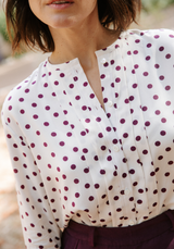 Poplin viscose Lunares - by 10cm