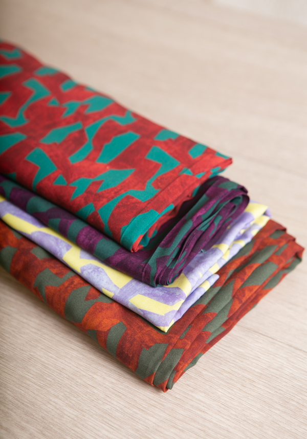 Pietra printed viscose poplin fabric - Various colors