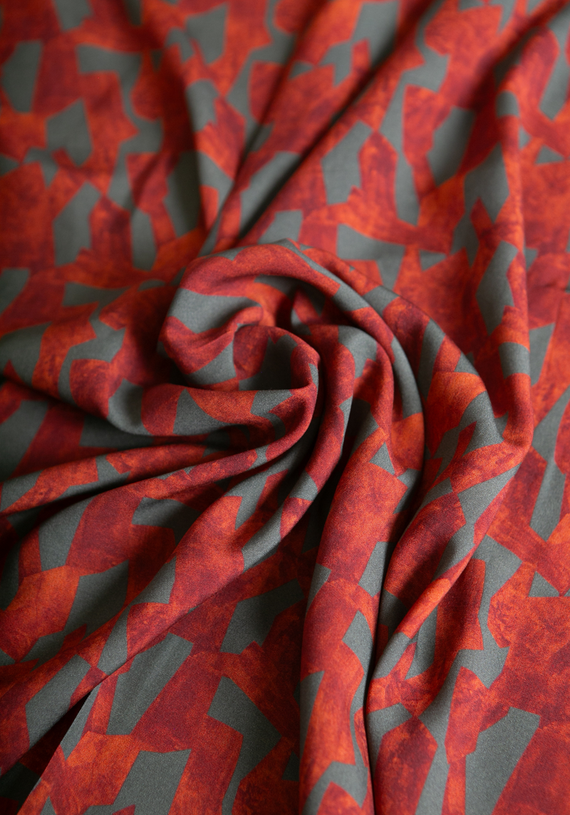 Pietra printed viscose poplin fabric - Various colors