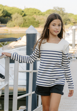 Girl Sewing Box - The Miss Pirate breton top