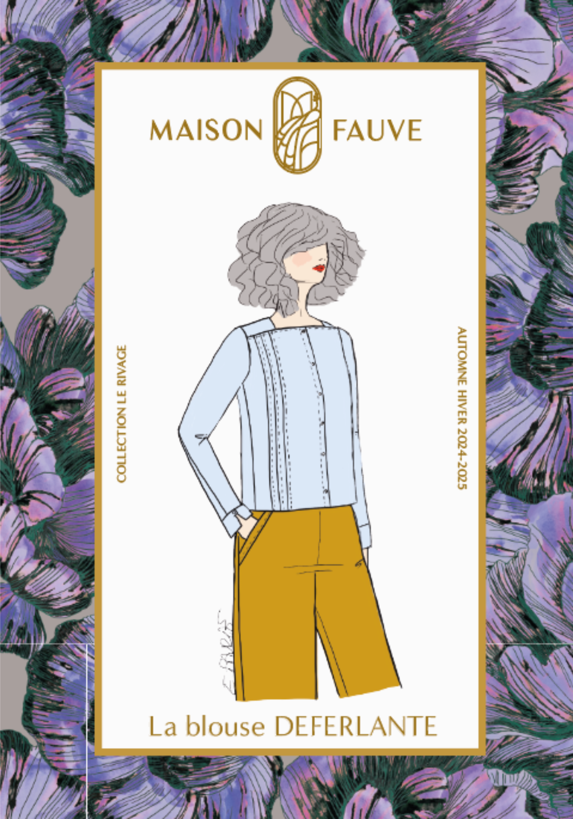Deferlante blouse Paper Sewing Pattern – Maison Fauve UK