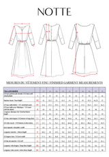 Notte Dress Blouse Sewing Pattern - Paper Pattern