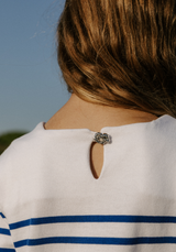 Marine-inspired decorative AMARE Silver Button
