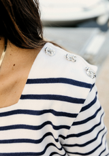 Marine-inspired decorative AMARE Silver Button