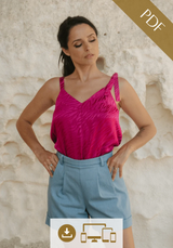 Belle Épine Top PDF Sewing Pattern (A0, A4 and US letter, videoprojection)