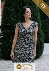 Pétula Dress Blouse PDF Sewing Pattern (A0, A4 and US letter, videoprojection)
