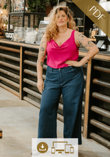 Ronsard Jeans PDF Sewing Pattern (A0, A4 and US letter, videoprojection)
