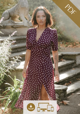 Rosalie Dress PDF Sewing Pattern (A0, A4 and US letter, videoprojection)