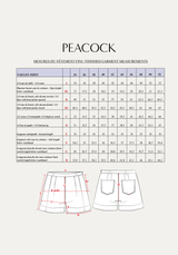 Peacock Shorts Sewing Pattern - Paper Pattern