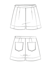 Peacock Shorts Sewing Pattern - Paper Pattern