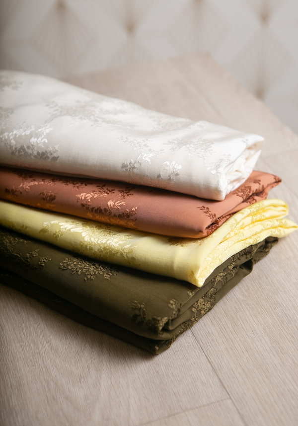 Poésie Viscose Jacquard - by 10 cm - several colors