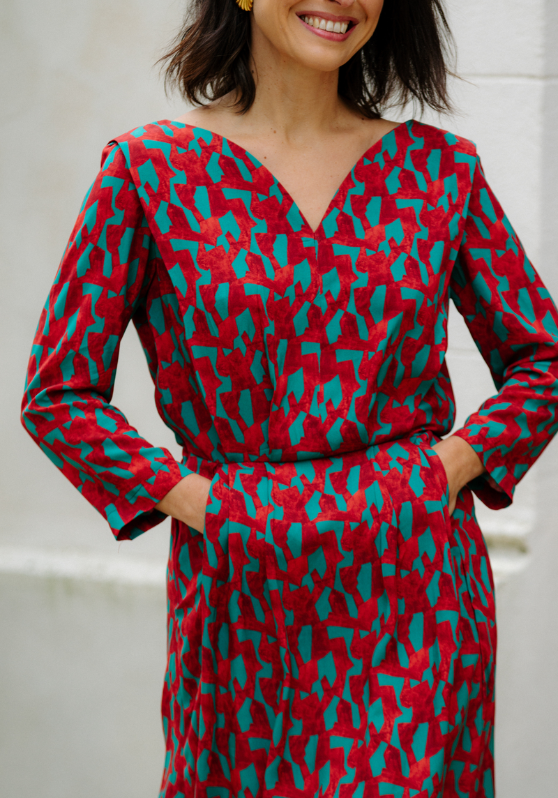 Pietra printed viscose poplin fabric - Various colors