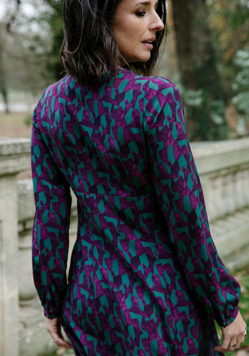 Pietra printed viscose poplin fabric - Various colors