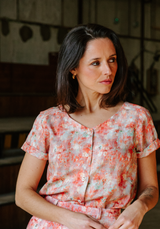 Ghost Flower - printed viscose poplin fabric - Various colours