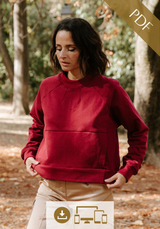 Ressac Sweatshirt PDF Sewing Pattern (A0, A4 and US letter, videoprojection)
