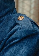 Rose Flower gold Button - 15 or 21 mm