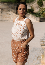 Poplin viscose Lunares - by 10cm