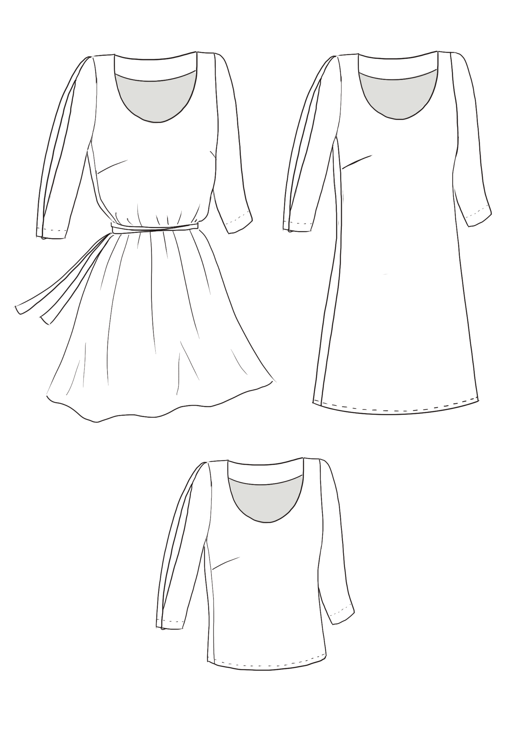 Niki Dress Blouse PDF Sewing Pattern (A4 A0 et US letter) – Maison Fauve UK