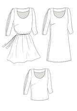 Niki Dress Top Paper Sewing Pattern