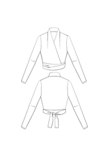 Cursive Wrap Top Sewing Pattern - Paper Pattern