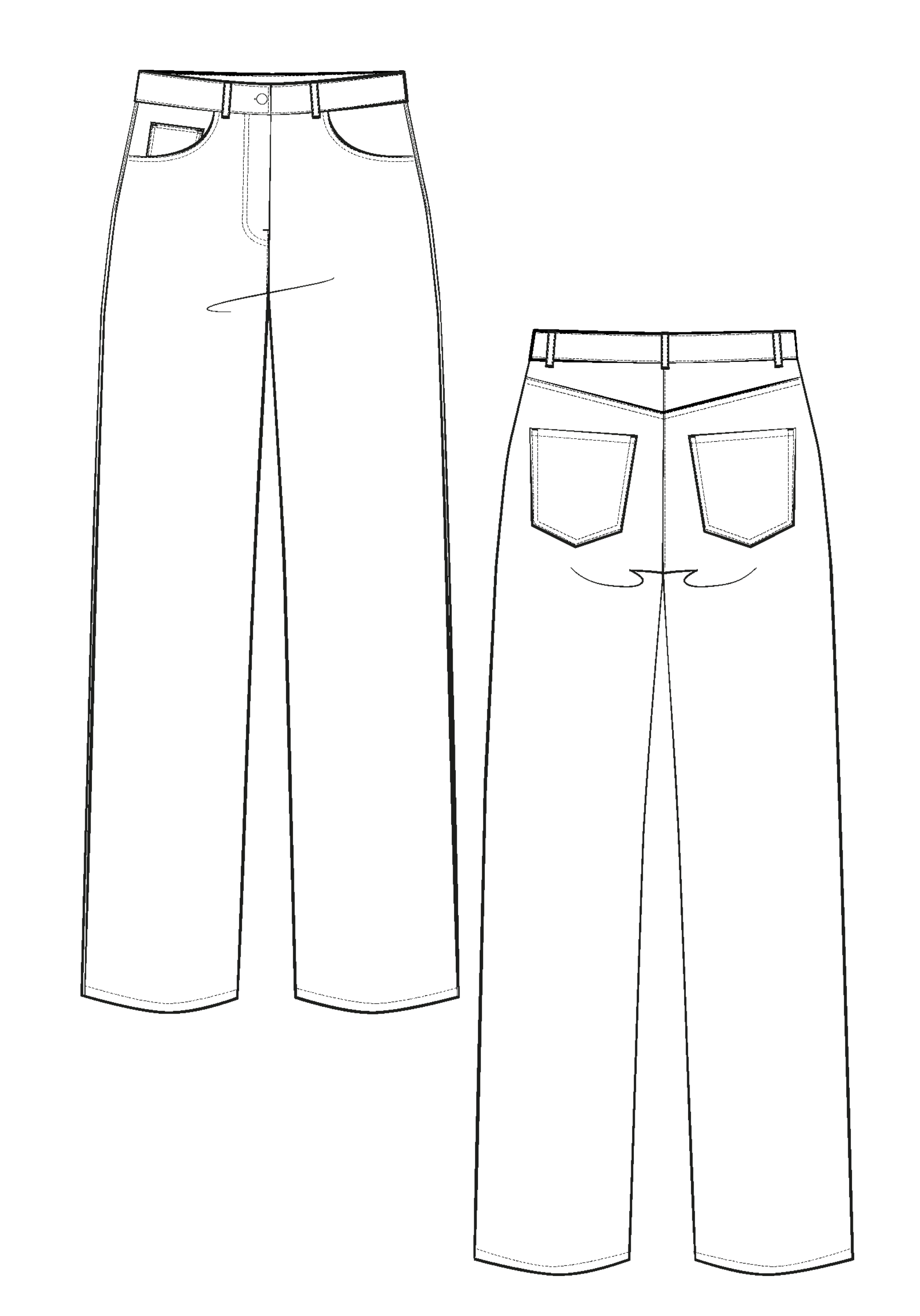 Worn Jeans Sewing Pattern - Paper Pattern – Maison Fauve UK