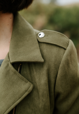 faux suede fabric by the metre – Beige, brown or green moss