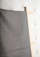 Wool Tweed Fabric – 100% Virgin Wool – Brown Check