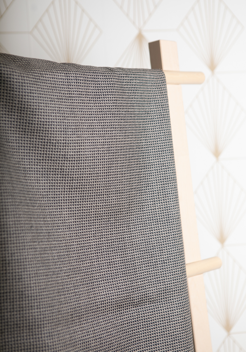 Wool Tweed Fabric – 100% Virgin Wool – Brown Check