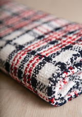 Tartan Bouclé Tweed Fabric - Wool & Cotton -by 10 cm