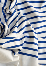 Striped Breton Jersey Fabric – 2 Colours – Sold by the Panel