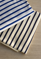 Striped Breton Jersey Fabric – 2 Colours – Sold by the Panel